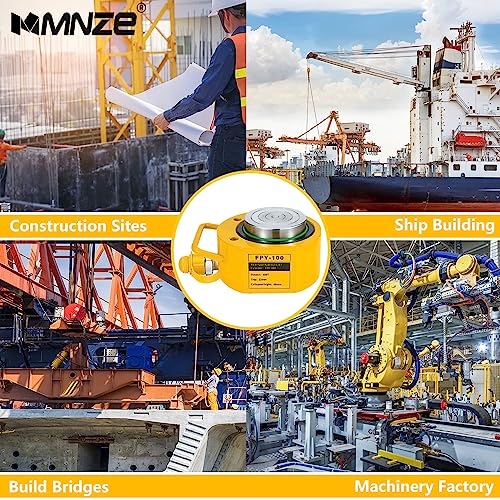Image of 100T 20mm /0.79 inch Stroke Mini Hydraulic Ram Jack - Porta Power Retract Automatically Split Single Acting Lifting Cylinders for Machinery, Ship Bridge Construction