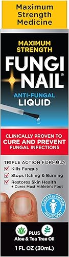 Fungi-Nail Solución líquida antihongos mata hongos que pueden conducir a uñas y pie de atleta con tolnaftato y clínicamente probado para curar y