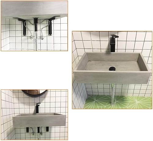 Miniatura 7 de Soportes flotantes de hierro de alta resistencia en forma de L para estantes de TV, muebles, gabinetes de TV, mostrador de barra de escritorio,