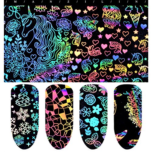 1 set (8pcs) Starry Sky sky Nail Foil Sticker Nail...