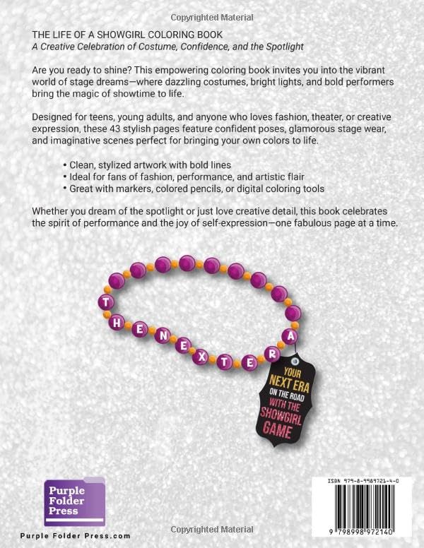 The Life of A Showgirl Coloring Book: 45+ Dazzling Pages Inspired by the Next Taylor Era | Featuring Showgirl Designs, Track Titles & Star Moments | ... Teens & Kids 8–12 (The Next Era Collection) - Image 2