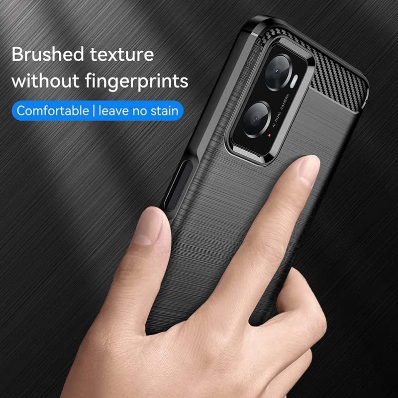Image of Hybrid Carbon Fiber Back Case for Oppo A76 /A96 /A36 (Black)