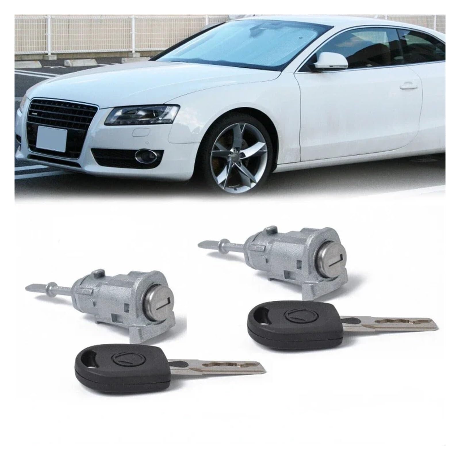 Maltay A Pair Car Door Lock Actuator Door Lock Cylinder Key For Vw For Golf 4 Iv For Mk4 For Bora For Polo 1997-2009 Modification Accessories 604837167 604837168(A Pair)