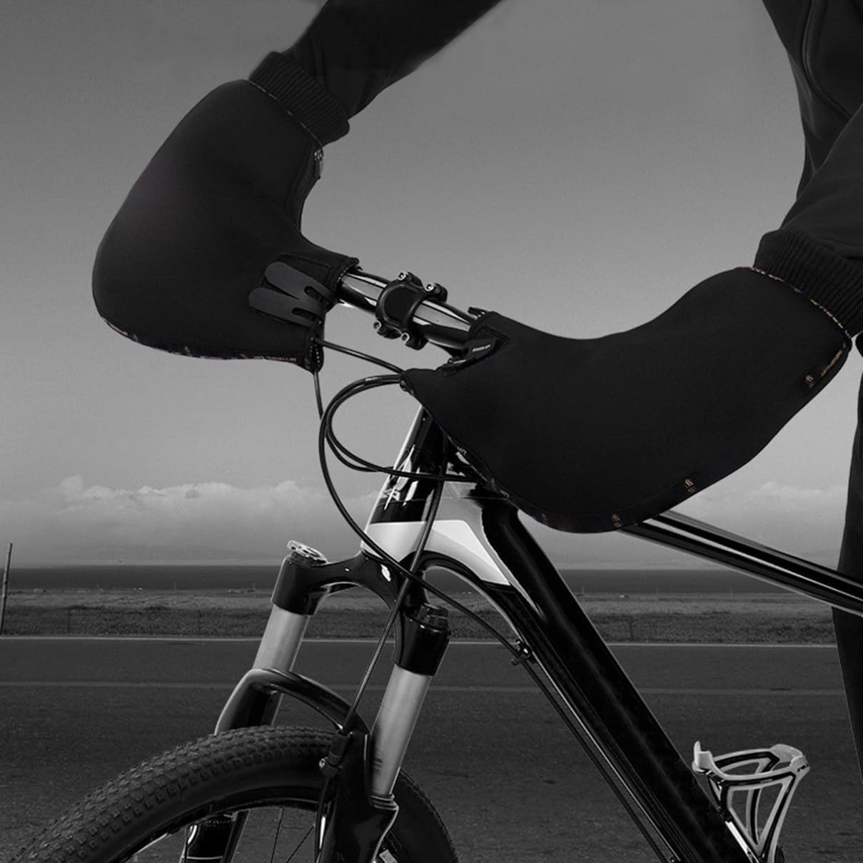 CALLARON Winddichte Fahrradhandschuhe für Herren und Damen Winterhandschuhe aus Neopren und Baumwolle Kälteschutz und Windschutz für Kalte Winterfahrten mit E Bike und Roller