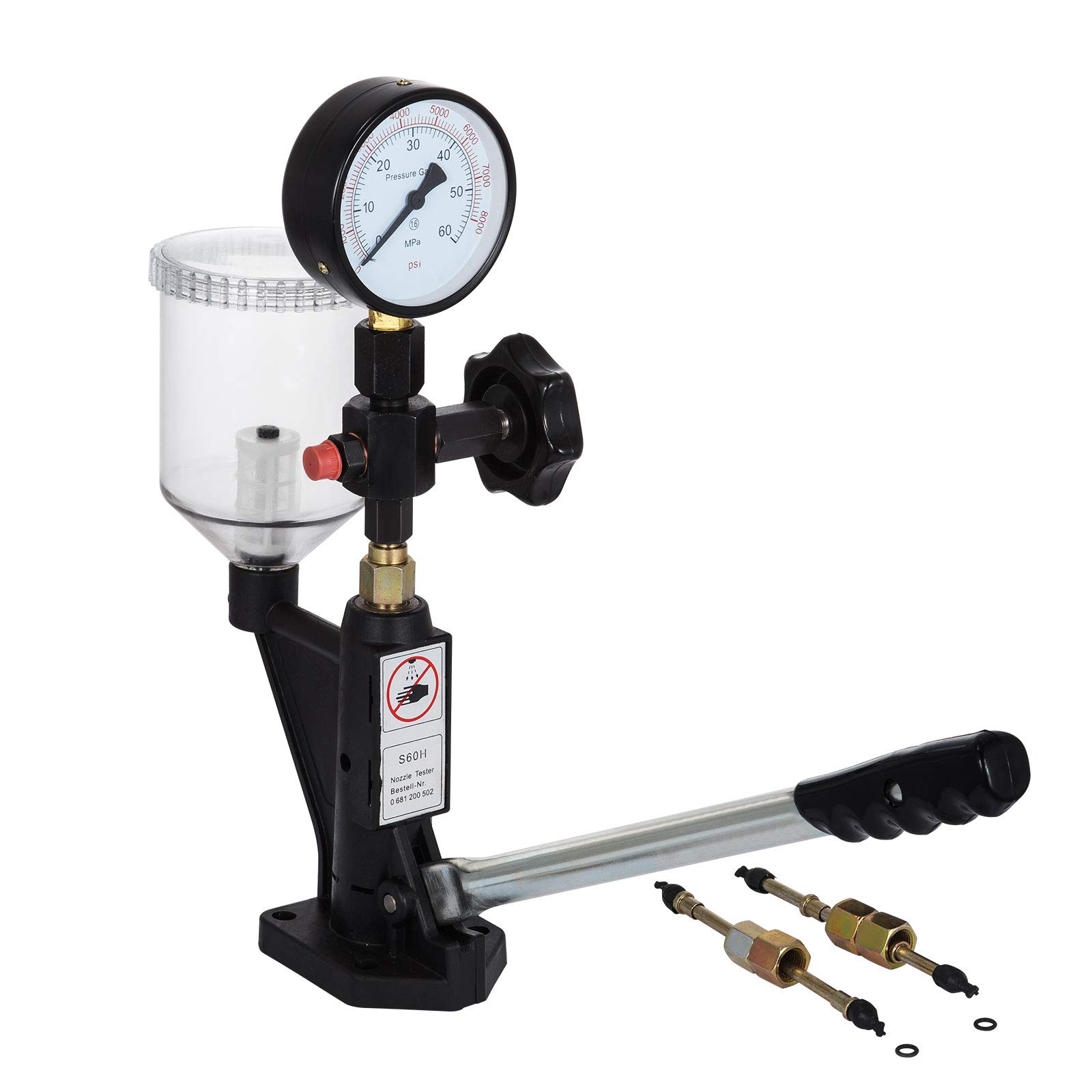 Comprobador de Inyector de Combustible 400Bar 6000PSI Diesel Inyector Boquilla Probador para Boquilla de Inyector del Diesel para Ajustar Presión