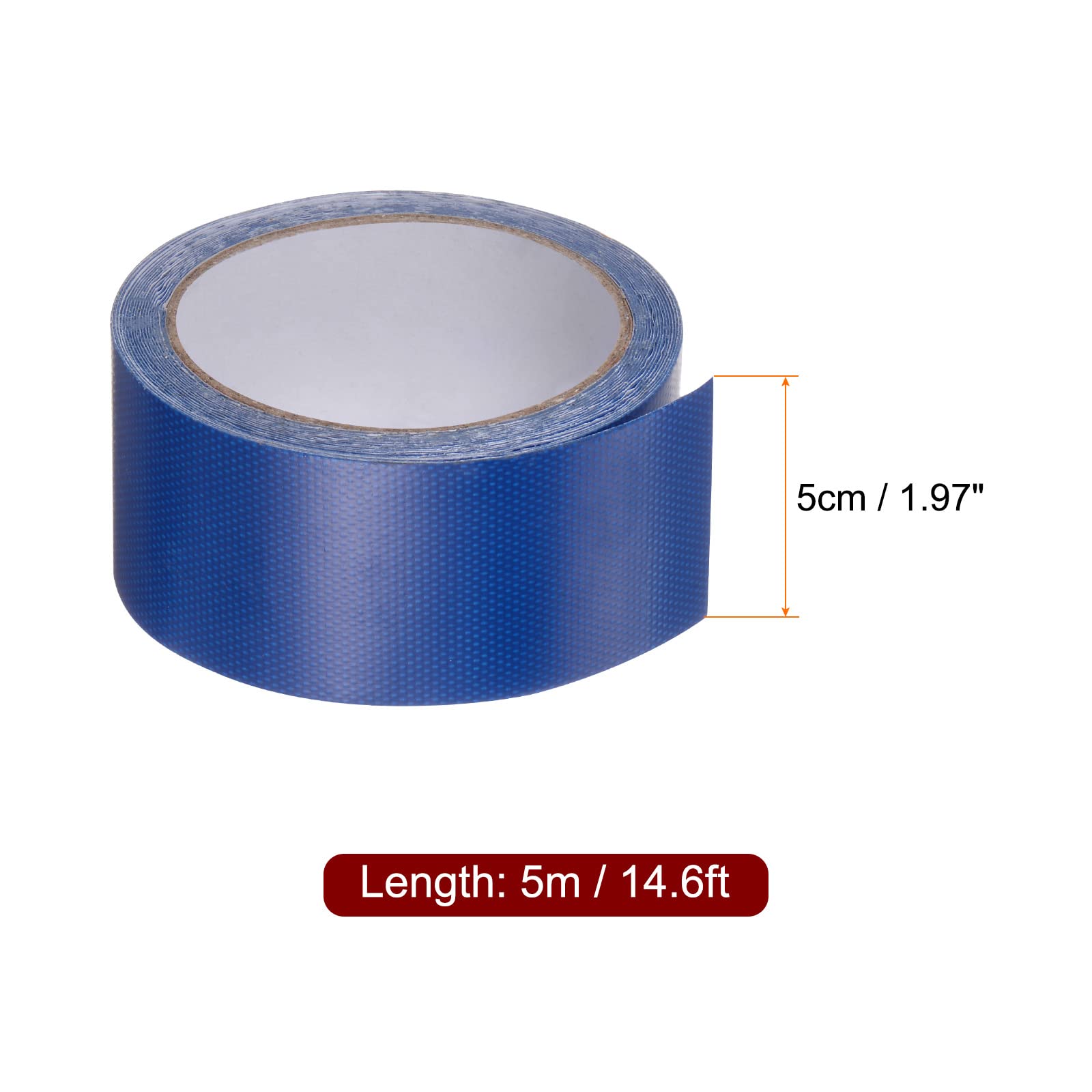 Sourcing Map 2pcs Tarpaulin Repair Tape 2" X 24.6ft Strong Adhesion PVC Waterproof Universal Tent Repair Tape Awning Repair Tape For Industrial Use DIY Home Repair, Black