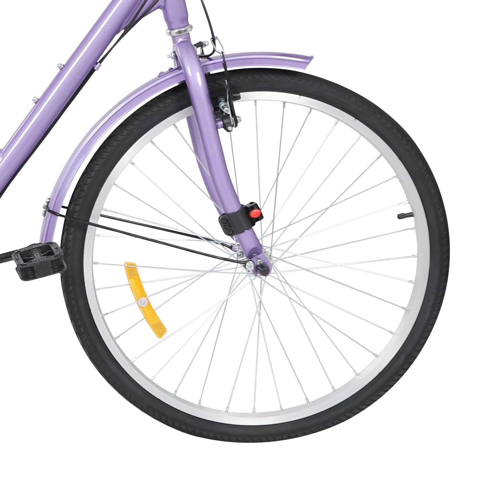 Triciclo de 7 velocidades para adultos,Triciclo adulto,Triciclo de 24 pulgadas,Asiento ajustable,7 velocidades Ricycle con respaldo y cesta de compras y cerradura,Freno delantero en V, freno de