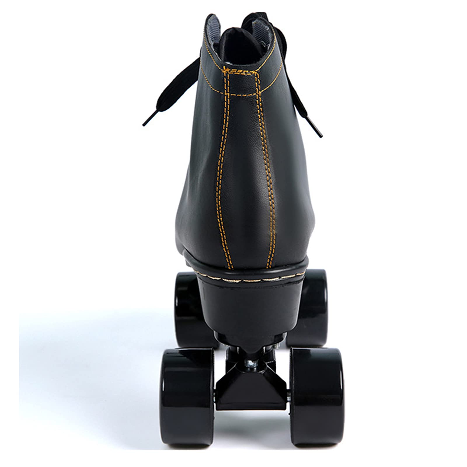 Patins à roulettes à Double Rangée pour Femmes et Hommes, Rollers Quad en Cuir PU Haut de Gamme avec Roues Clignotantes en PU pour Débutant Adulte Adolescent Enfant