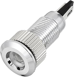 Aexit J8-150P DC12V Lighting fixtures and controls 8mm Thread Dia Concave White Signal Indicator Lamp Pilot Light