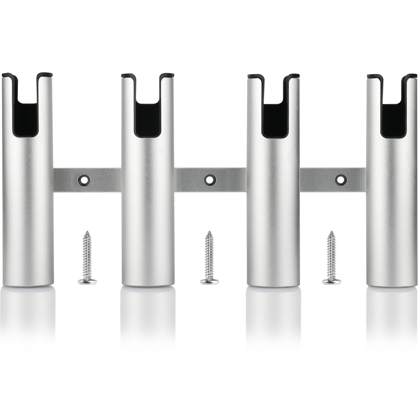 Marinebaby Aluminum Fishing Boat Rod Holder,3/4 Link Tube Aluminum Rod Rack, Suit Boats & Yacht ,Silver