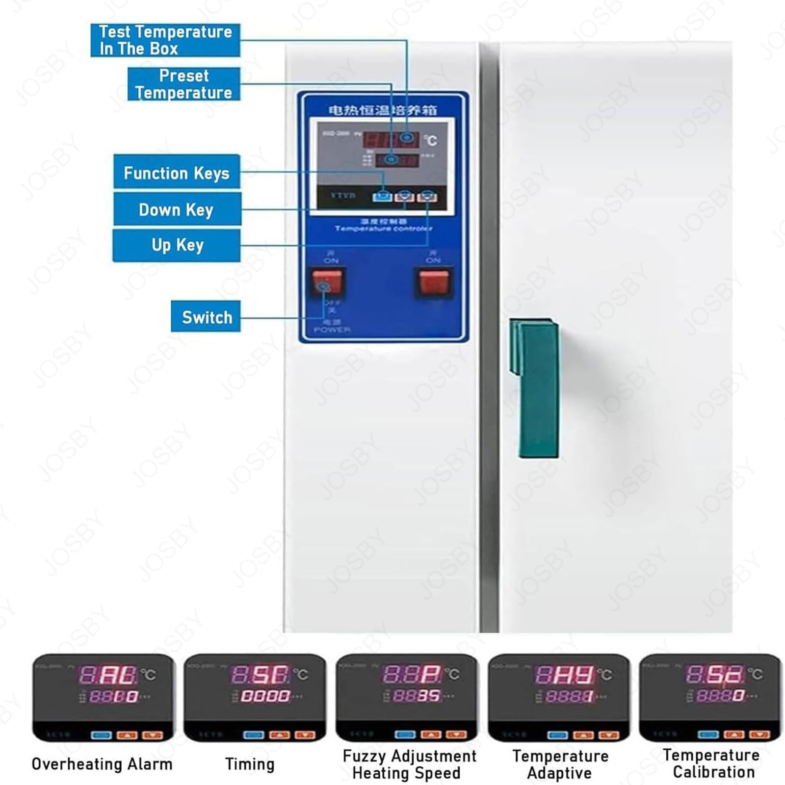 Horno industrial digital de secado por explosión, incubadora termostática de 16 L, 46 L, 70 L, control de temperatura PID, para laboratorio de alimentos, taller escolar