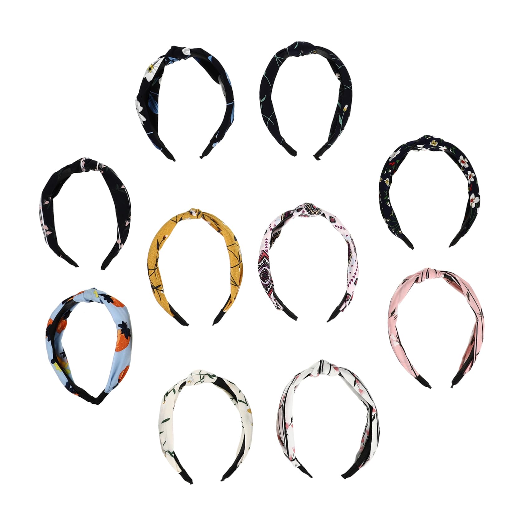 Cerchietto Chioma in Stoffa, Set da 10 Pezzi, Stile Semplice | Make Up e Yoga, Delicato ed Elastico, Riutilizzabile, Design Chic e Decorativo Stile Casuale