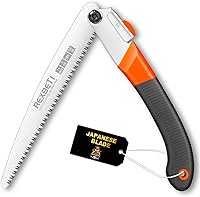 REXBETI 11-Inch Folding Saw - Heavy Duty SK-5 Steel Blade, 7 TPI Triple Teeth for Camping Pruning Bushcraft, Long-Lasting Sharpness
