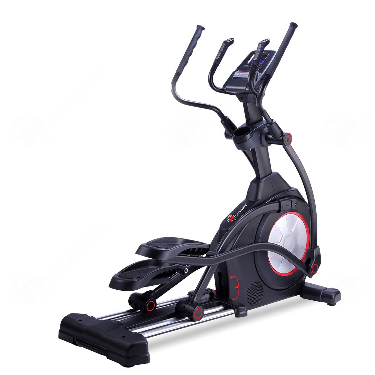 PowerMax Fitness Ec 1600 Commercial Elliptical Cross Trainer With Free  Installation And With Incline Designed For Gym, Black And Red