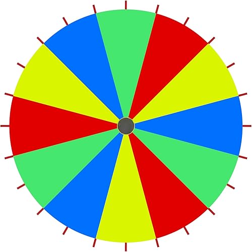 Jenaai Paracaídas arcoíris de 24 pies para niños con asas, para jugar paracaídas, gimnasia, correr, paracaídas, trampolín, cubierta de sombra para