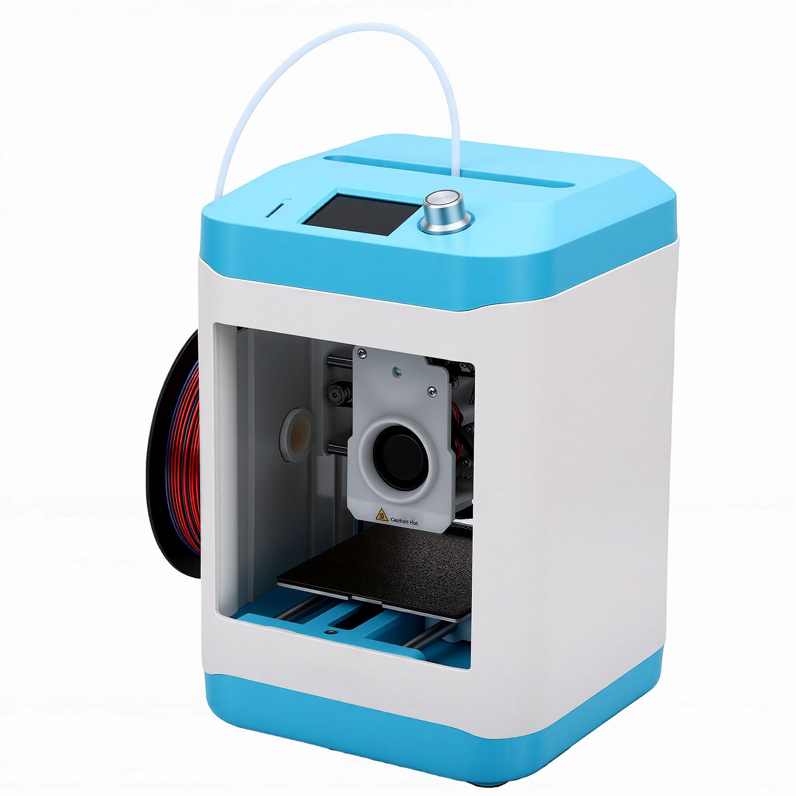 Fafeicy Mini Stampante 3D Completamente Assemblata con Livellamento Automatico, Stampa Silenziosa Ad Alta velocità 250 Mm/s, Controllo App WiFi per Principianti Bambini Scuola a Casa (Spina europea)