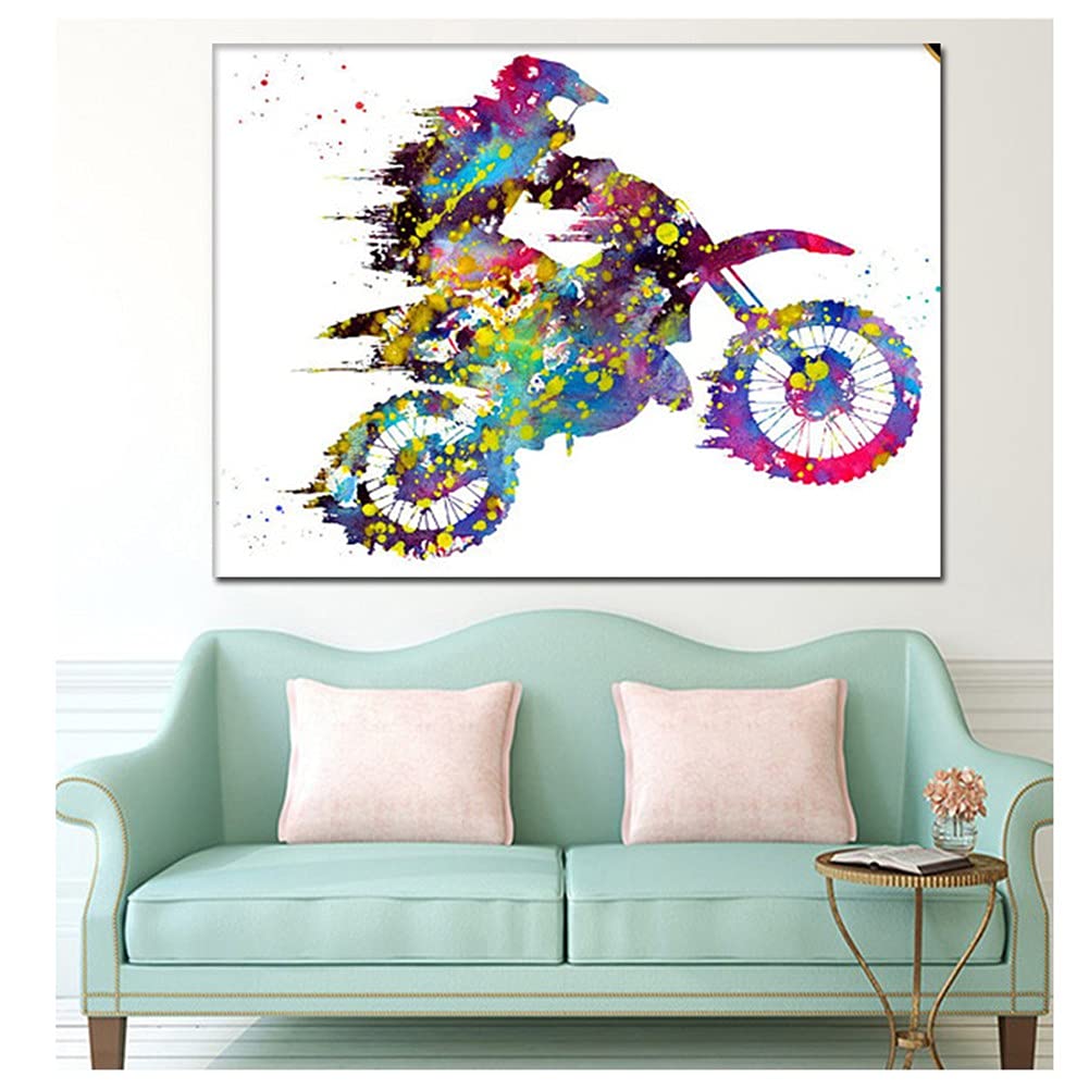 Diamond Painting Kits Point De Croix Moto Couleur,5D DIY Grande