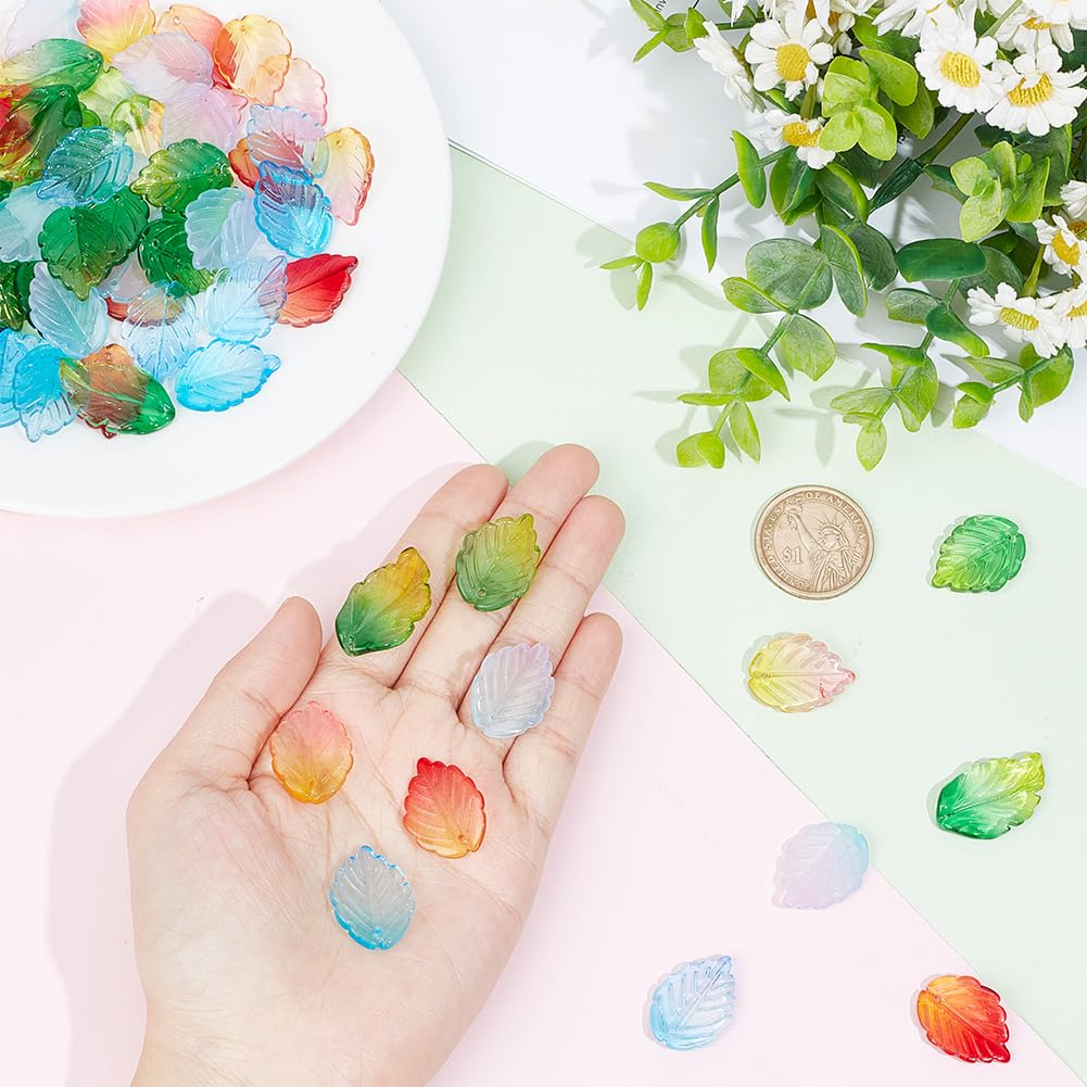 Arricraft 60 Breloques Fleur En Verre - 10 Couleurs Pour Bijoux DIY
