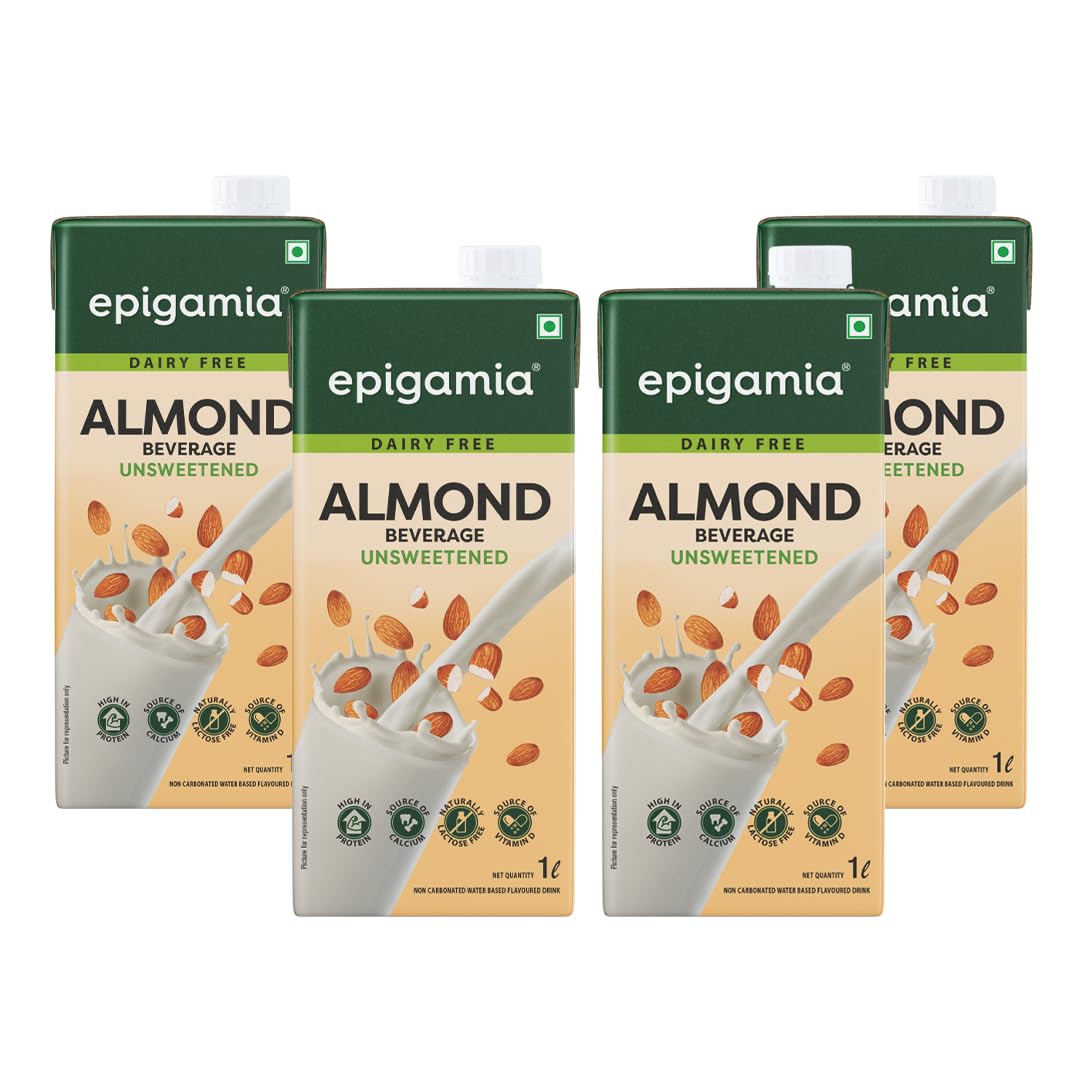 Epigamia Unsweetened Almond Milk - Pack of 4