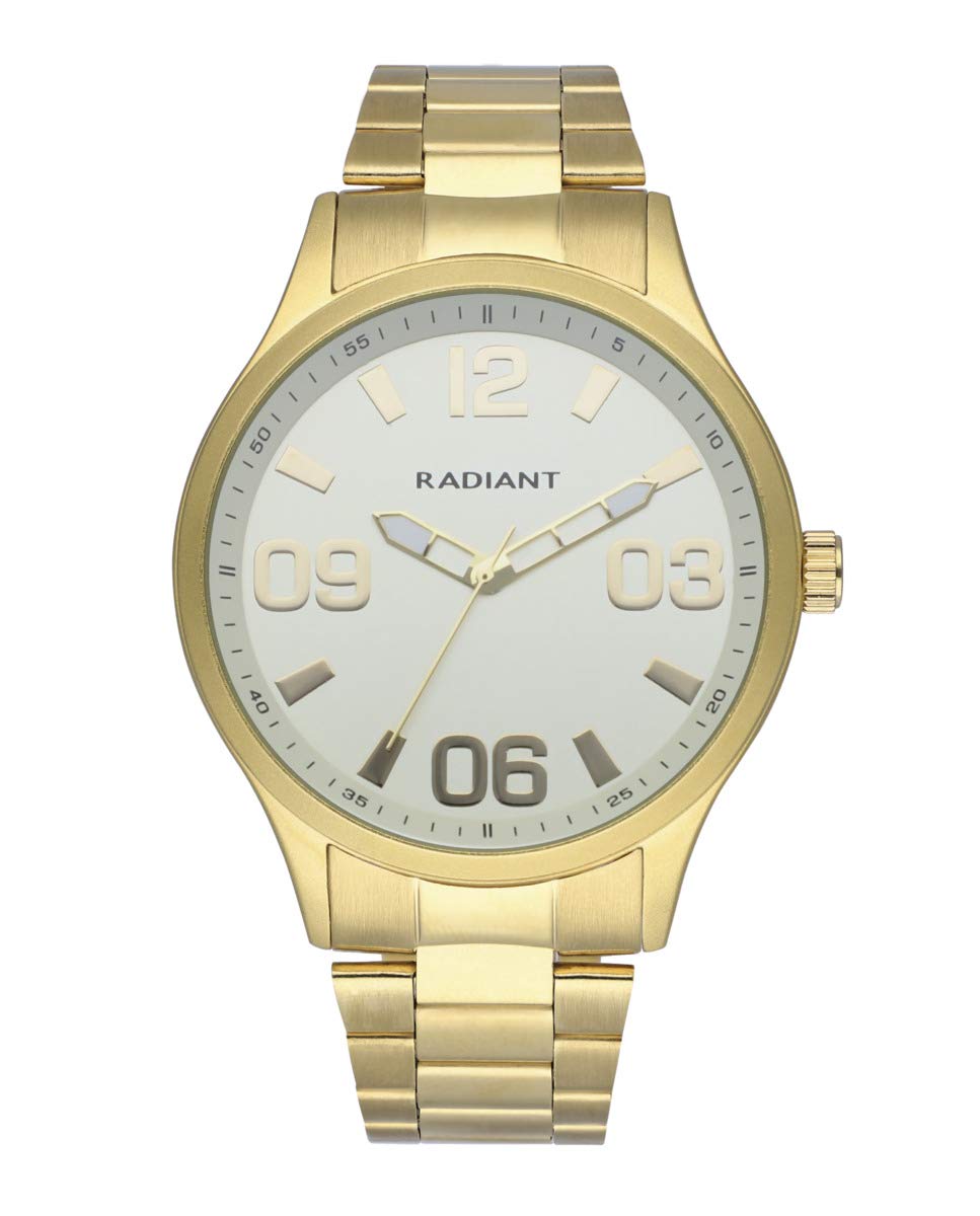 Radiant Leader Men's Analogue Quartz Watch with Stainless Steel Bracelet RA563201, Gold, Bracelet, Gold, Bracelet