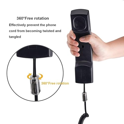 Miniatura 3 de Desenredador de cable telefónico, desenredador de cable telefónico, paquete de 4 unidades de cable giratorio de 360 grados, cable giratorio para