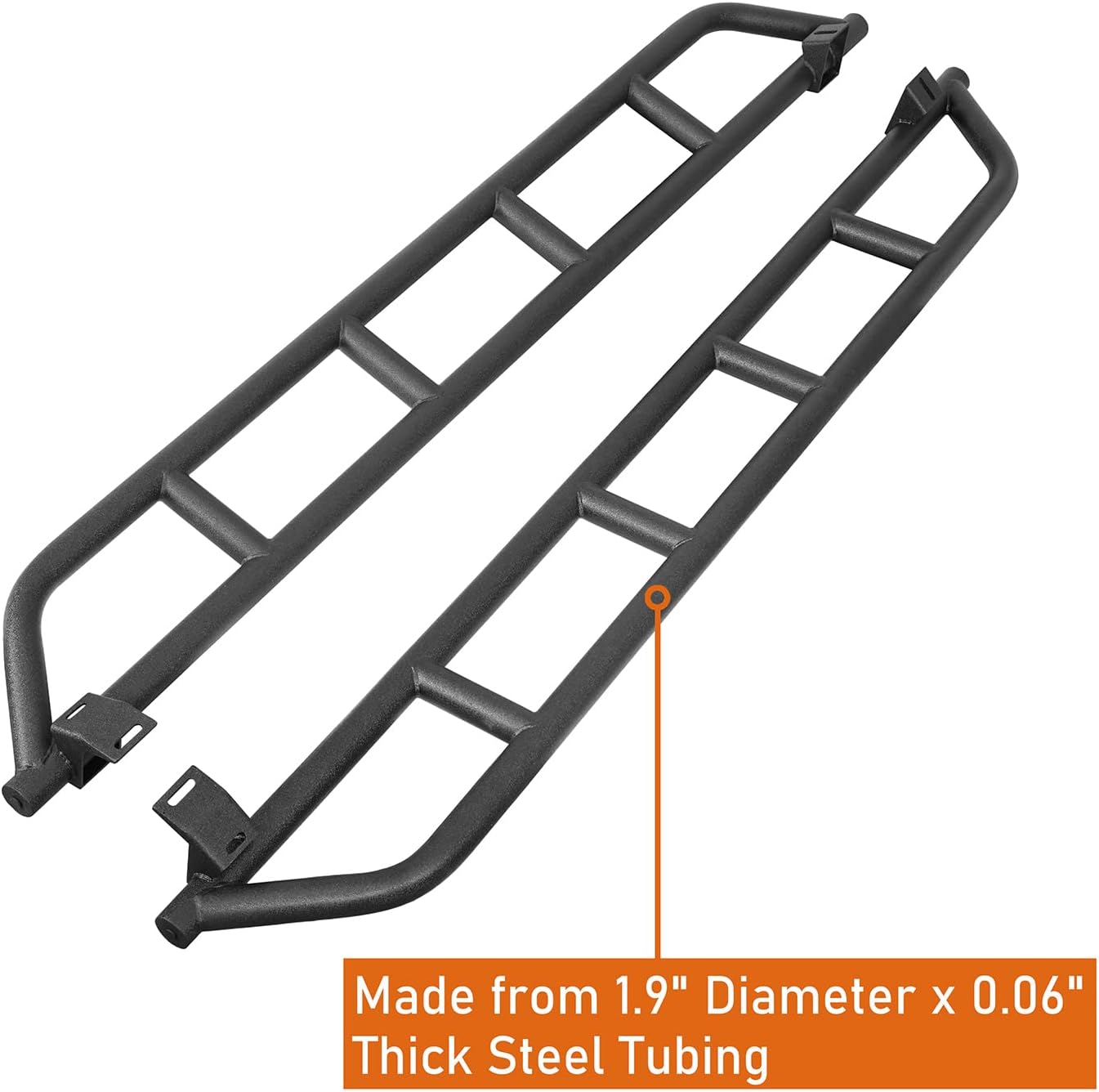 Hooke Road Tacoma Rock Sliders for 2005-2023 Toyota Tacoma Double Cab (Exclude TRD Off-Road, TRD Sport), Tube Rocker Guards Nerf Bars for Rock Crawling