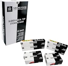 Multi-Variety Pack Slider & Seal Top Zipper Food Storage Bags, 270 Count, Featuring 2 Gallon Size, Zero BPA & Microwave-Safe (8 Boxes, 8 Sizes)