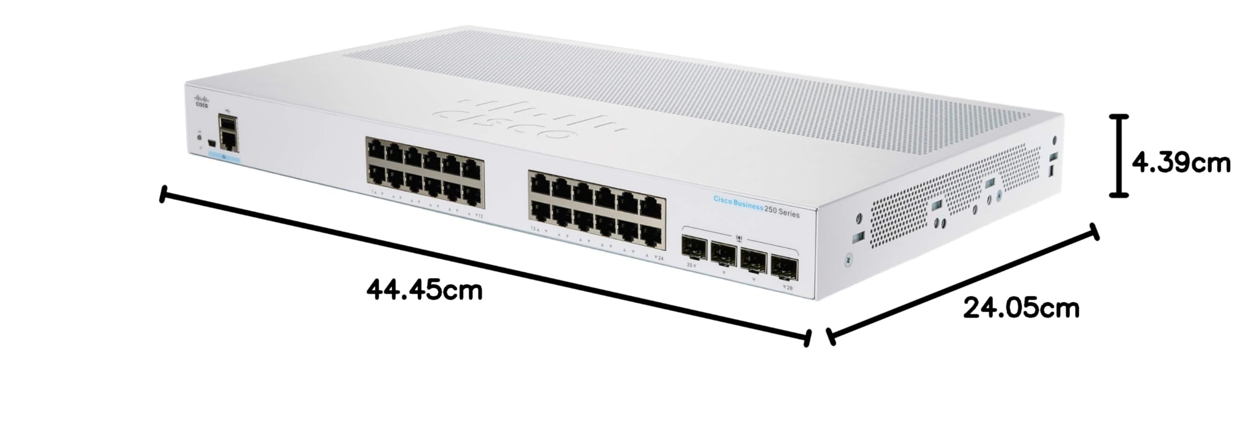 Cisco Business CBS250-24T-4X Smart Switch | 24 porte GE | 4x10G SFP+ | Limited Lifetime Protection (CBS250-24T-4X)