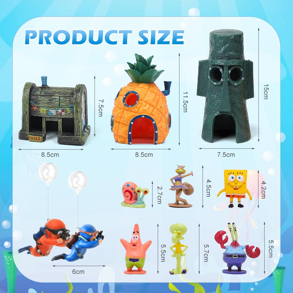 11er Pack Aquarium Decoration, Fish Tank Ornament Ornaments - Image 2