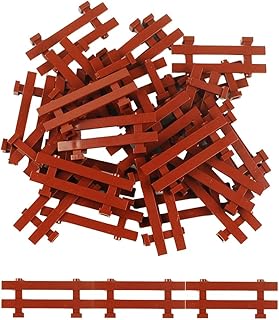 BAENRCY 50pcs Fence Building Blocks Pieces City Accessorices House Sencery Accessories House Fence Set Building Bricks Kit DIY Building Set Compatible All Major Brands (#3)