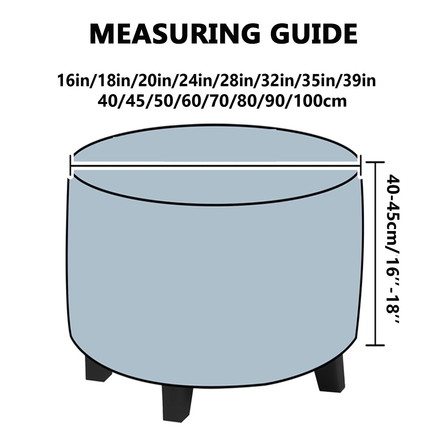 Copri Pouf Elasticizzato Jacquard 80x80x45cm - Fodera Protettiva Per Ottomano - Foto 7