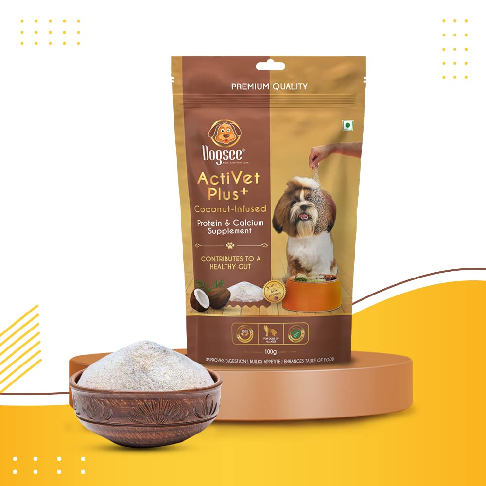 Dogsee Activet Plus+ Coconut - 100g | Protein & Calcium Supplement | Enhances The Taste of Food (B0BX6V6TCY) Amazon Price History, Amazon Price Tracker