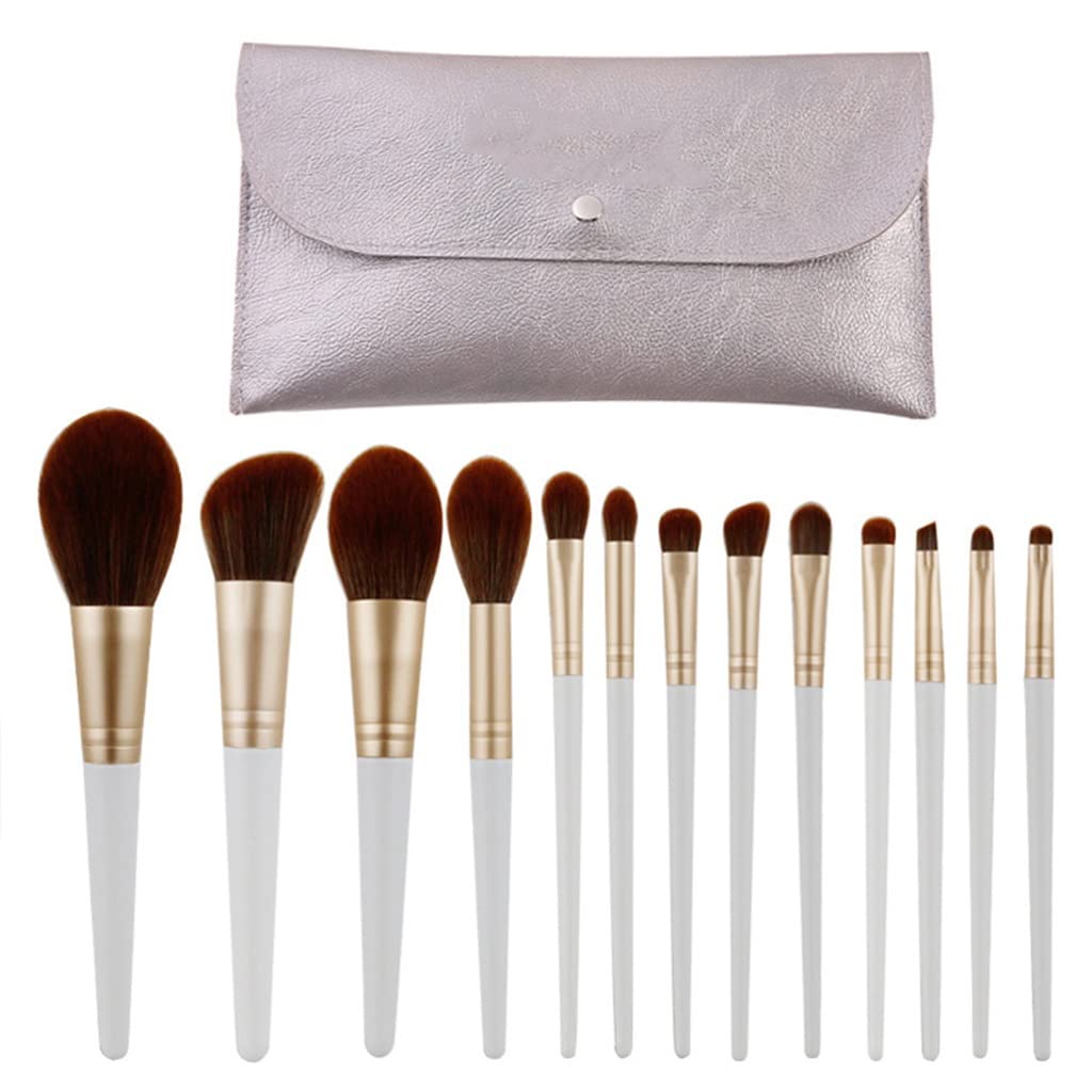 13-teiliges Make-up-Pinsel-Set aus Naturhaar, professionelles Foundation-, Rouge-, Lidschatten- und Augenbrauen-Blending-Pinsel-Tools