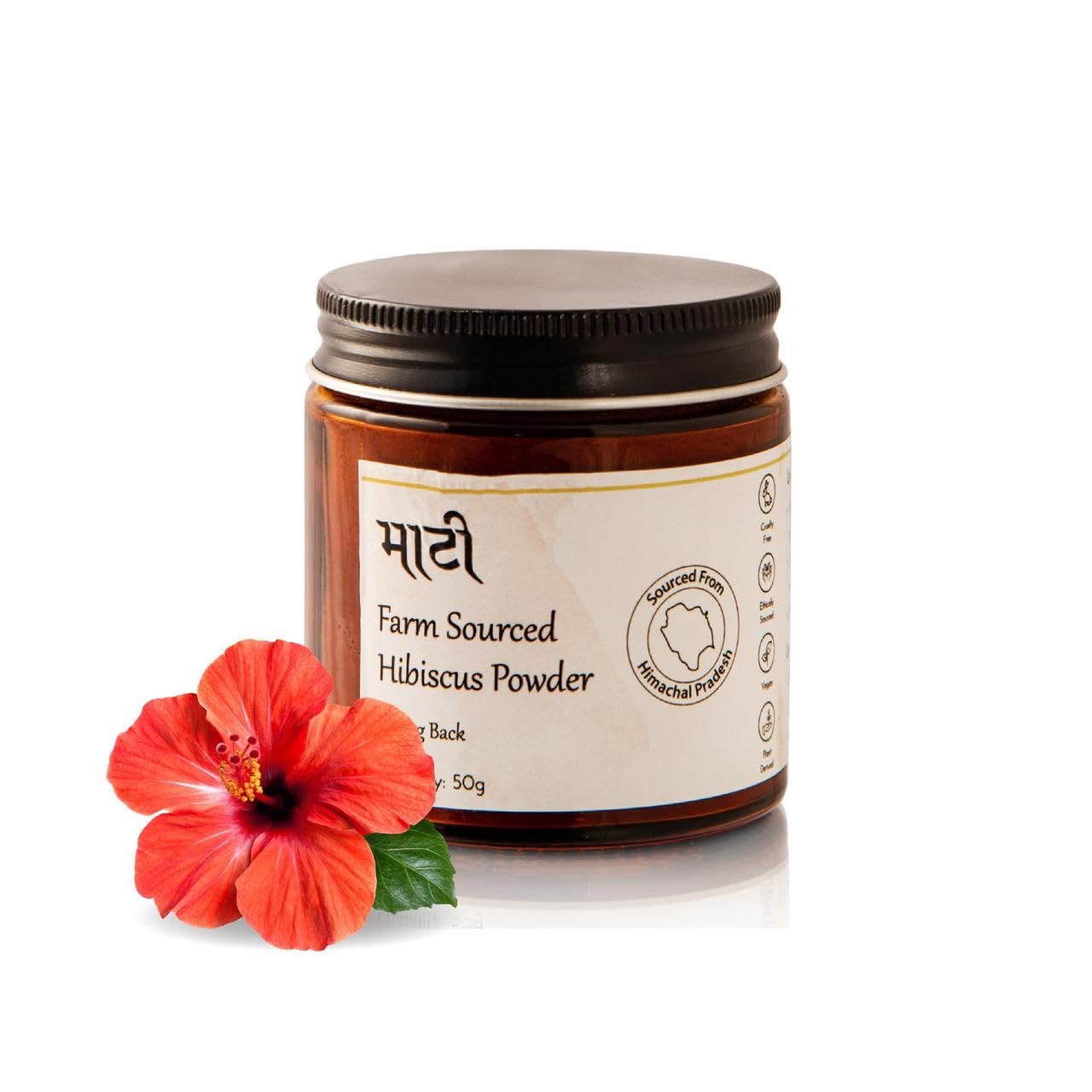 Maati Hibiscus Powder | 100% Pure Petal Powder for Hair & Skin | Sun-Dried & Stone-Ground | Natural Rosy Pink Color | No Preservatives | Chemical-Free | 50g-image-44