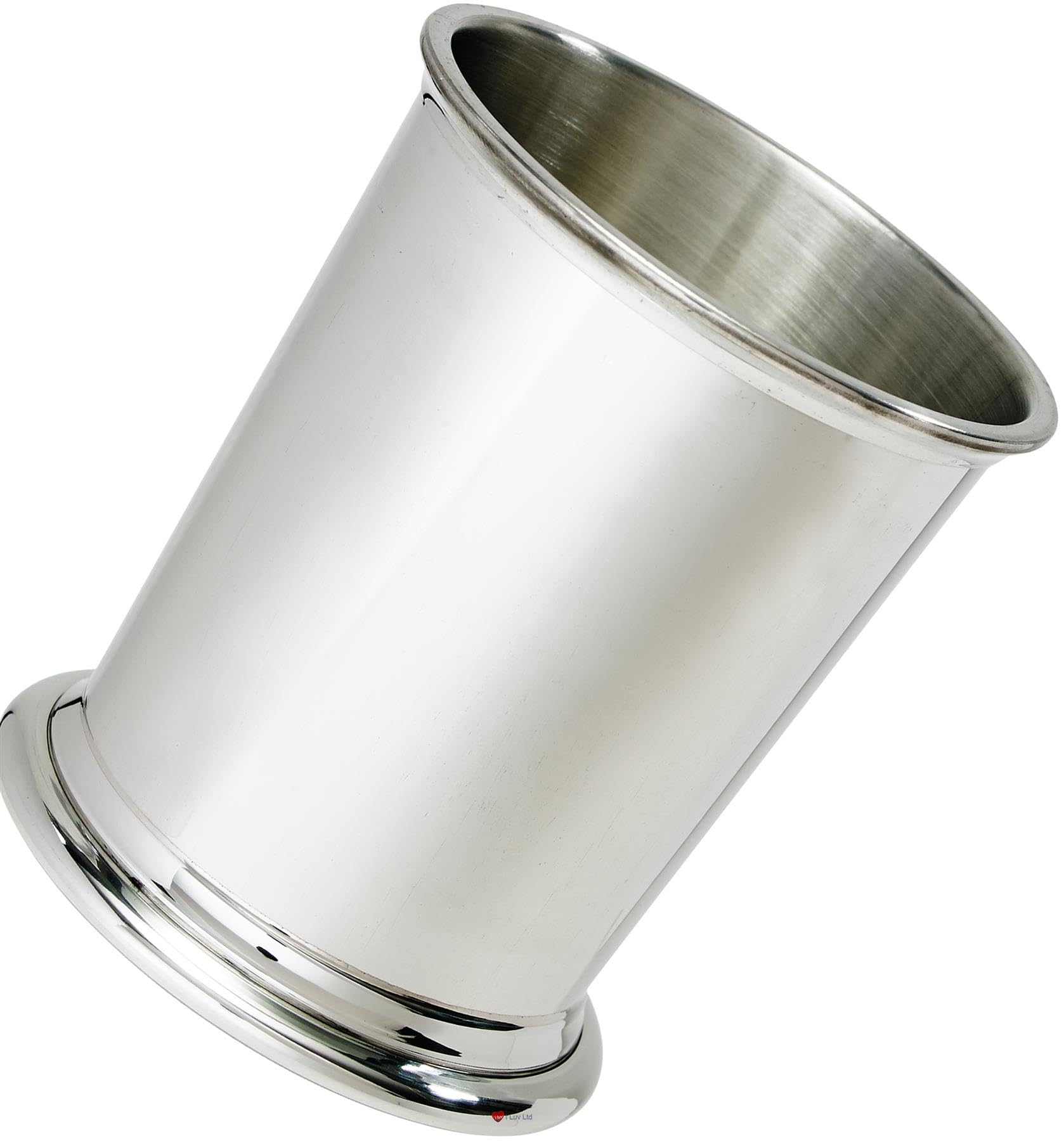 I LUV LTD Half Pint Pewter Beaker Plain in Polished Finish Mint Julep Cup Bright Polished Finish Perfect for Engraving