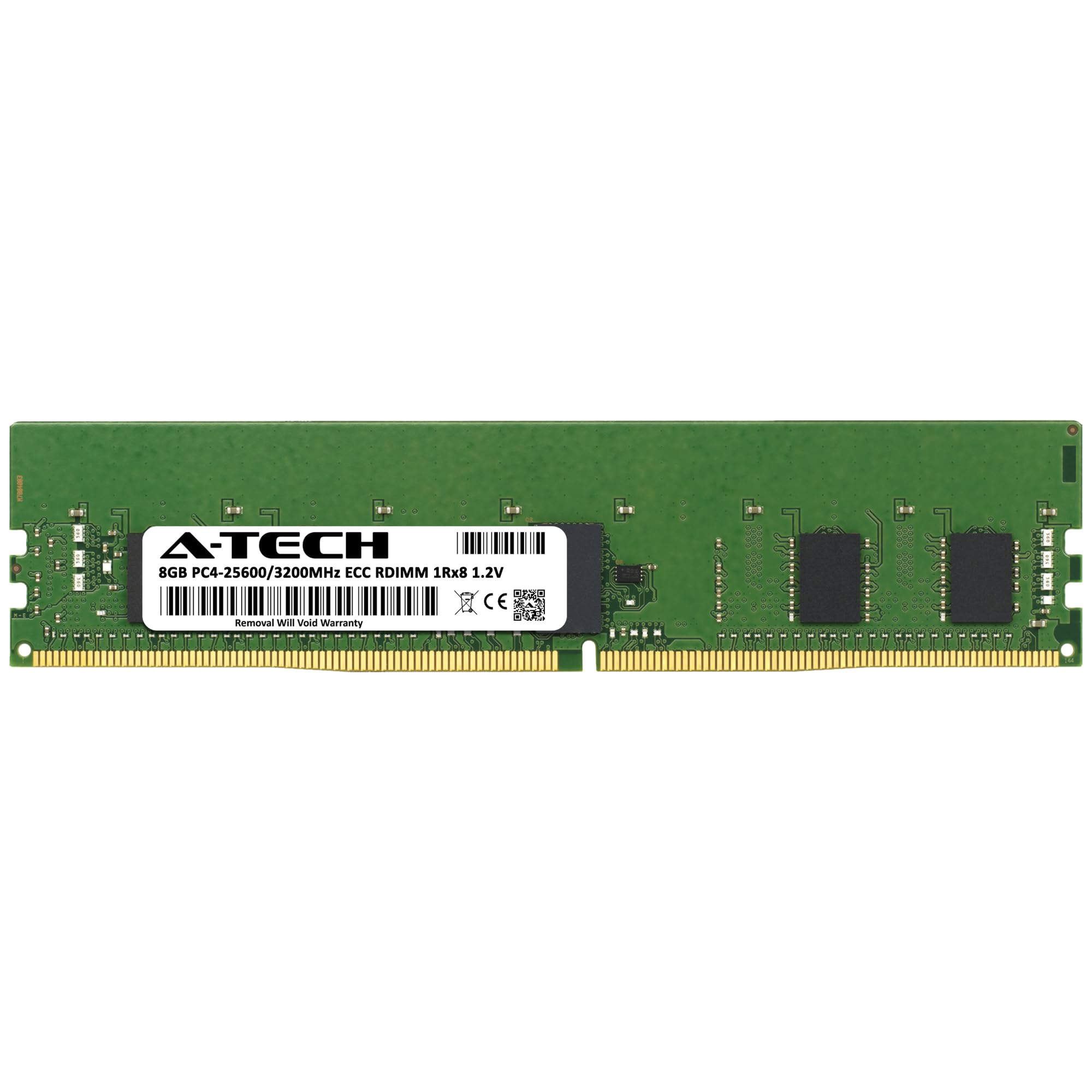 A-Tech 8GB DDR4 3200MHz PC4-25600 ECC RDIMM 1Rx8 Single Rank 1.2V