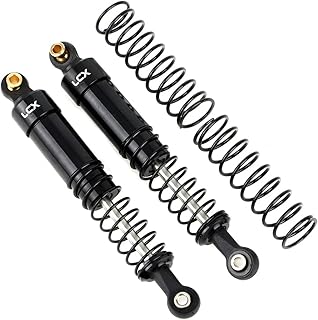 LCX Racing 1/10th RC Crawler Car 2PCS Black 90mm Metal Suspension Shock Absorber Damper for TRX4 TRX-4 TRX6 Axial SCX10 SCX10 II 90046 90047 SCX10 III AXI03007, Upgrades Parts Accessories