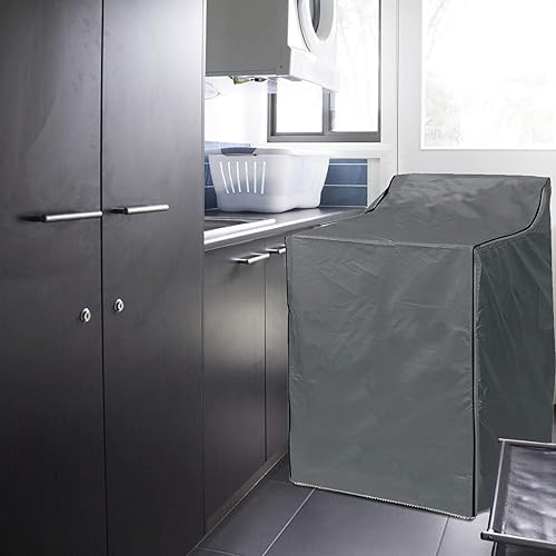 Miniatura 3 de Fundas para lavadora y secadora para la mayoría de máquinas de carga superior o frontal, cubierta de lavadora a prueba de polvo con velcro, ligera,