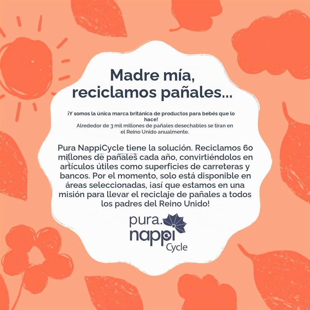 Pura Pañales para Bebé Talla 3, 156 Unidades, 4-9kg, Ultra Suaves, Hipoalergénicos y para piel sensible, sin sustancias tóxicas, Tecnología Blowout Blocker™, hasta 12 horas de protección contra fugas*