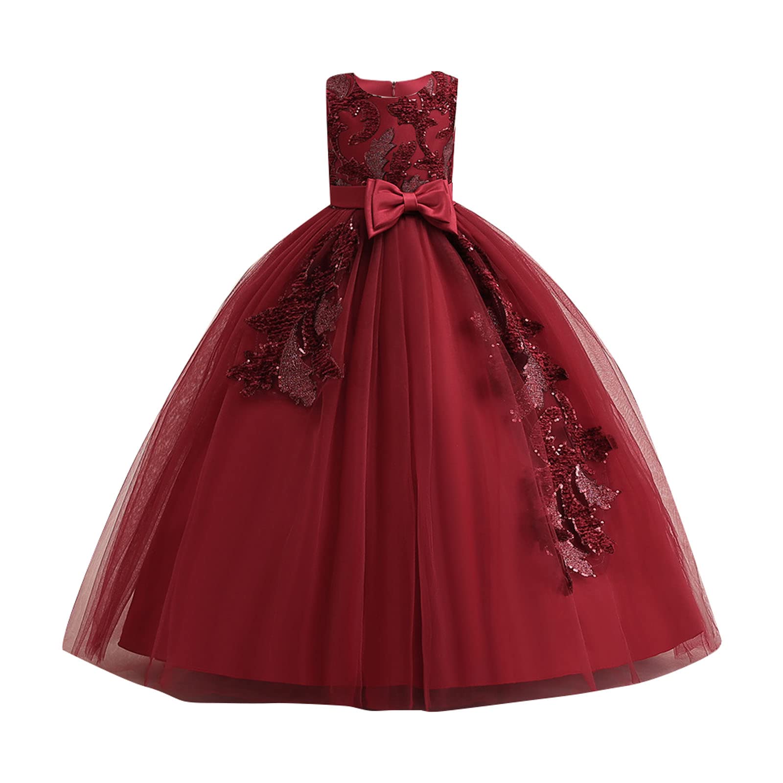 Kleider FüR MäDchen Neues Kinderkleid Prinzessinnenkleid Große Kinderpailletten gemahlenes langes Kleid Piano Performance Dress