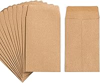 Vista 8 de Paquete de 200 sobres pequeños para monedas, sobres autoadhesivos de papel kraft para semillas, mini partes, artículos pequeños, paquetes