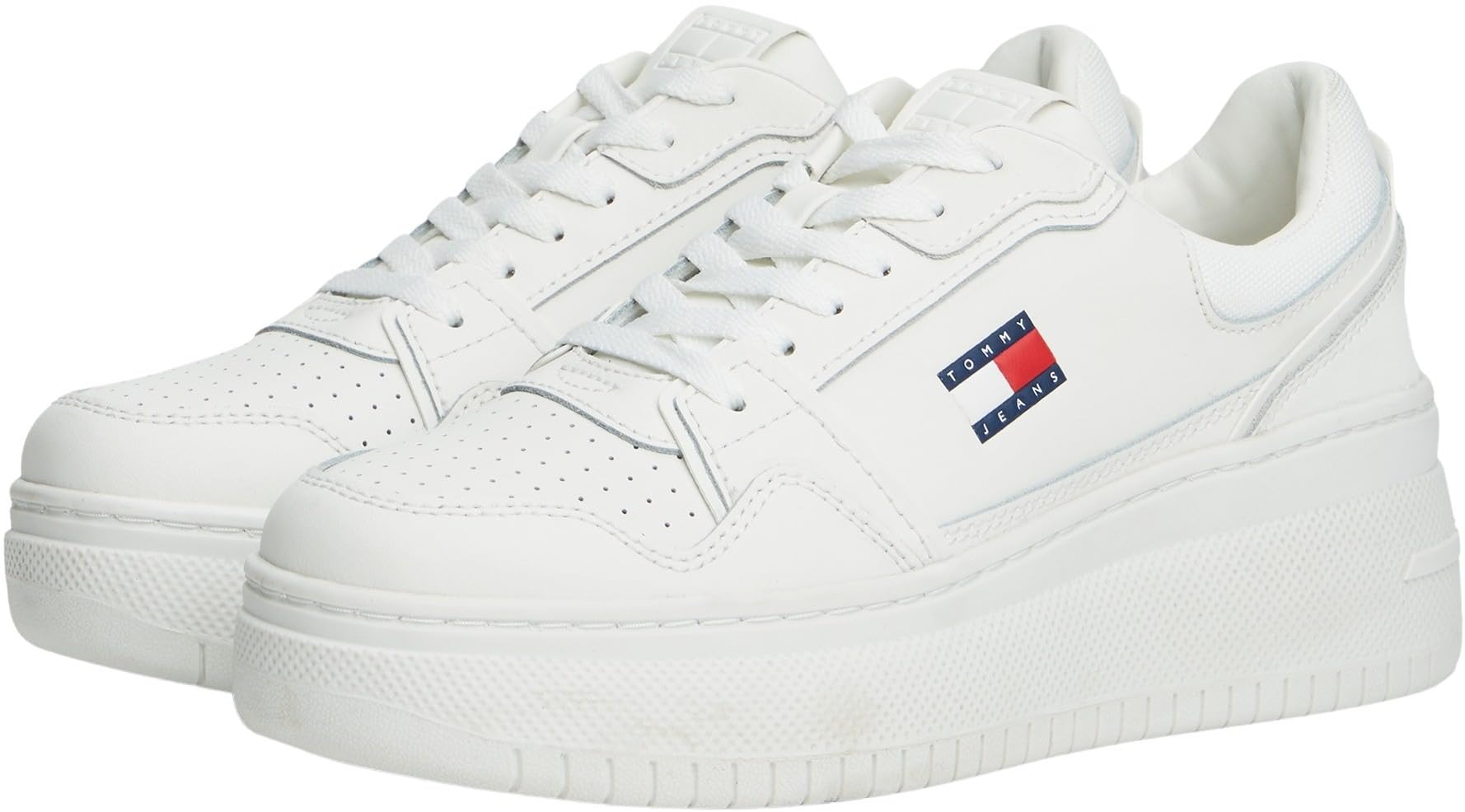 Tommy Jeans Sneaker con Plataforma Mujer Retro Basket de Piel