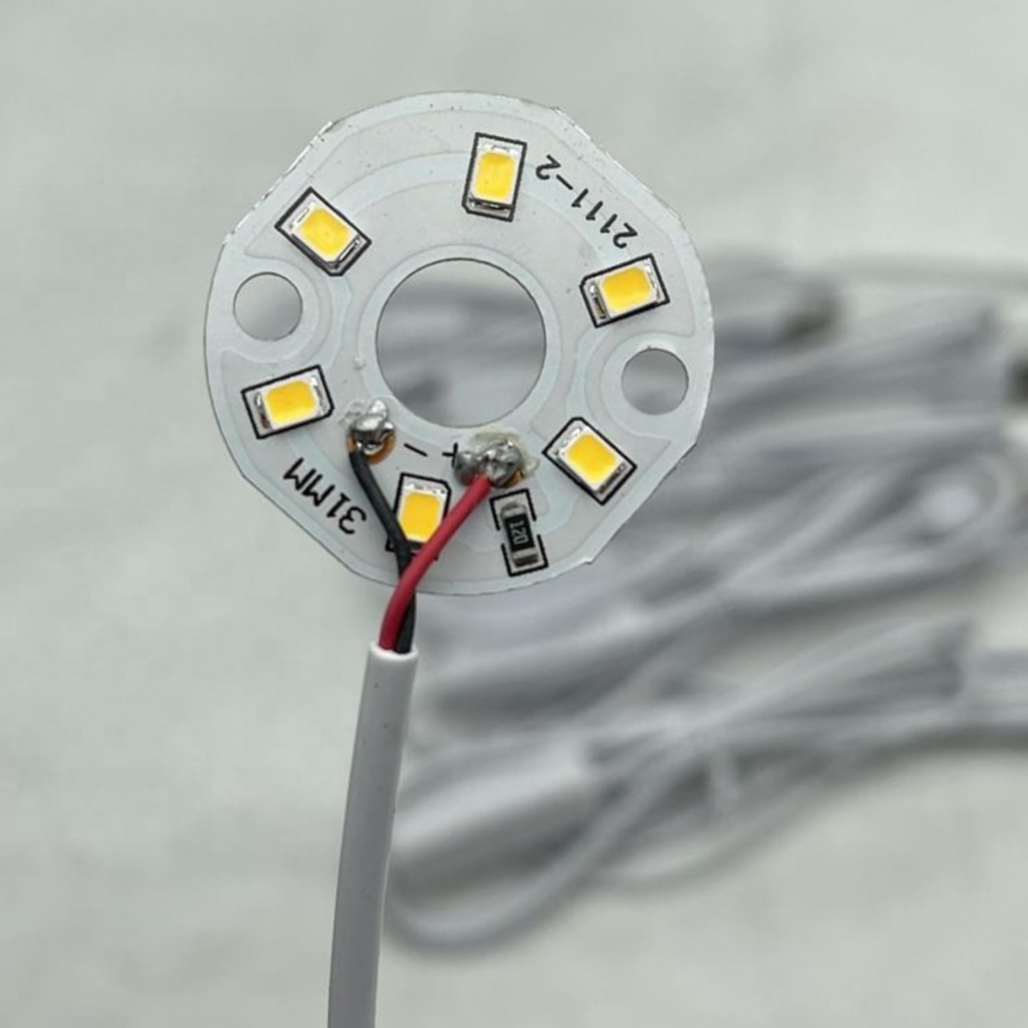 ORGNER COB LED Chip with USB Cable – 30mm DC 5V Energy-Saving LED Bead Board, 40-Inch Wire with On/Off Push Button Switch for DIY Lighting, Spotlight, Lamp Repair, Crafts & Electronic Projects (3) 1