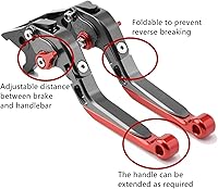 Vista 2 de Para Xmax X-MAX 125 250 300 400 motocicleta ajustable plegable extensible scooter freno embrague palancas freno mango (color : 14)