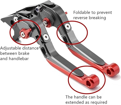 Miniatura 2 de Para Yamaha Xmax X-MAX 125 250 300 400 motocicleta ajustable plegable extensible scooter freno embrague palancas de freno (color 1)