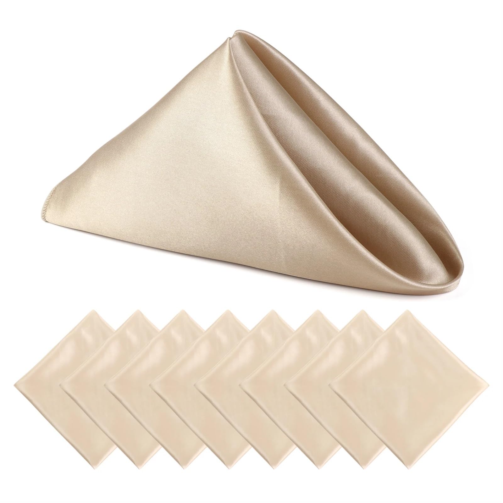 Lot De 8 Serviettes De Table En Tissu 40x40 Cm - Serviettes Coton Lin Pour Dîner, Fête Et Cuisine
