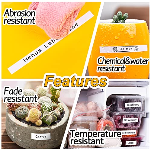 Hehua 5 Pack Compatible Label Tape Replacement For Casio Xr-9We Xr9We Xr-9We2S 9Mm Labeling Tape 3/8 Black-On-White Tape Cassette For Ez-Label Printer Kl-60 Kl-100 Kl-120 Kl-430 Kl-750 Kl-780 Kl-7200 #TOP4