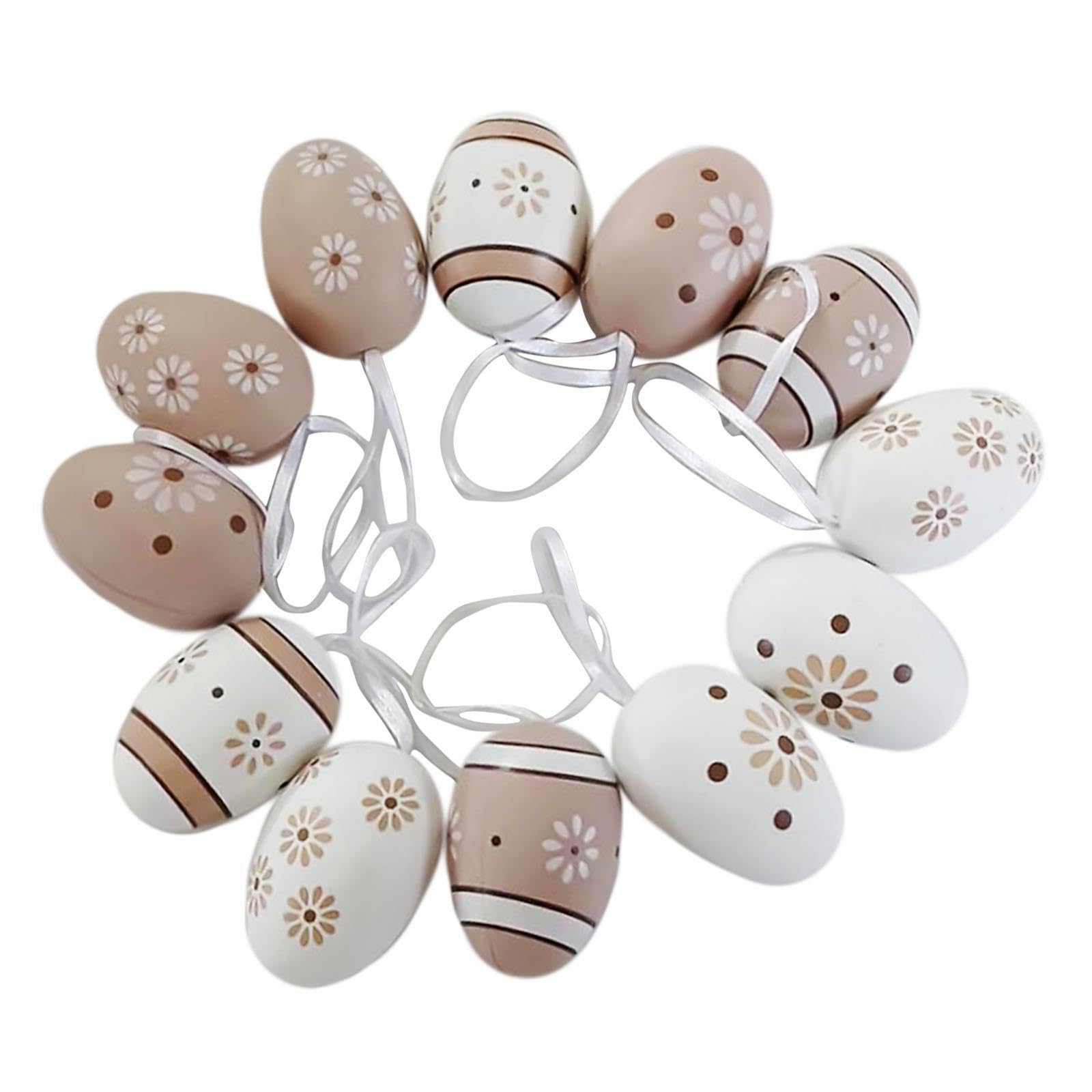 RCGOFOLLOW Festive Easter Decorations Portable Lightweight Hanging Ornament With Colorful Eggs Spicing Up Crafting And Celebratory Moments Decorative Lightweight