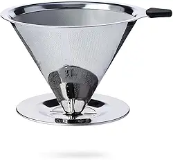 Coador de Café Reutilizável em Aço Inox 102 - Sem Papel Peneira Prática e Durável - Produto Premium