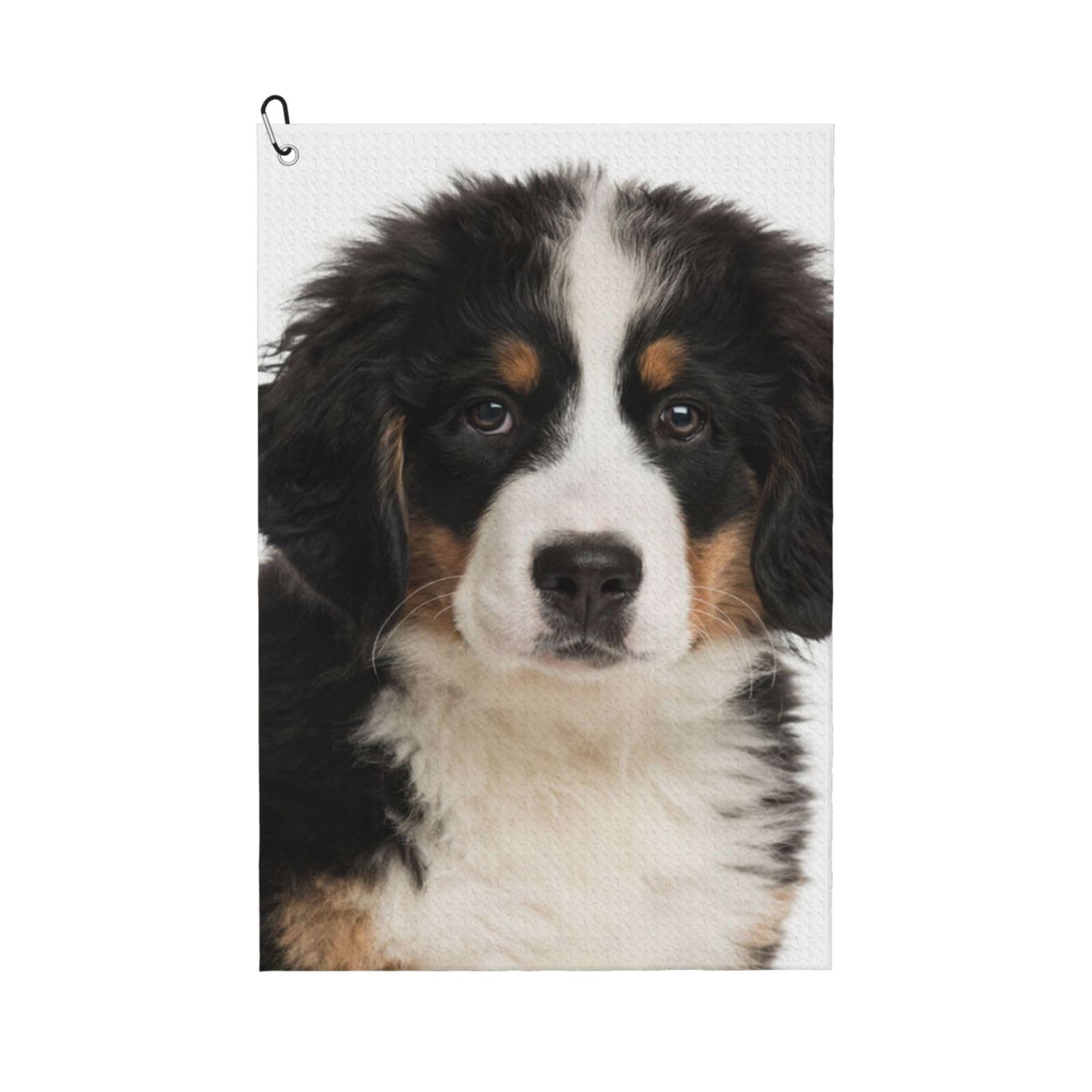 Hnnkloy Bernese Mountain Dog, 16x24 in Portable Waffle Golf Towels with Carabiner Clip for Golf Bag